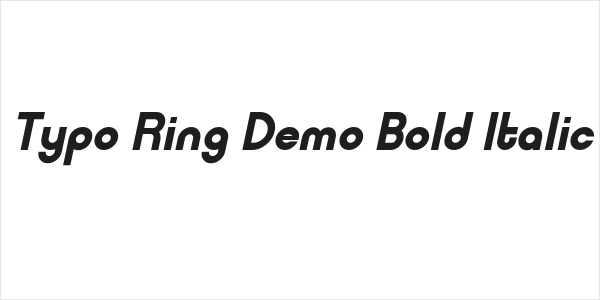 Typo Ring Demo Bold Italic Logo