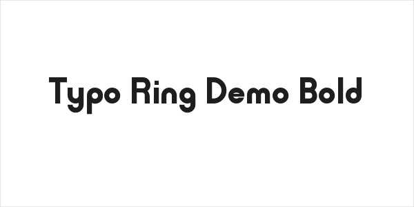 Typo Ring Demo Bold Logo