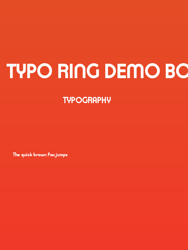 Typo Ring Demo Bold Poster