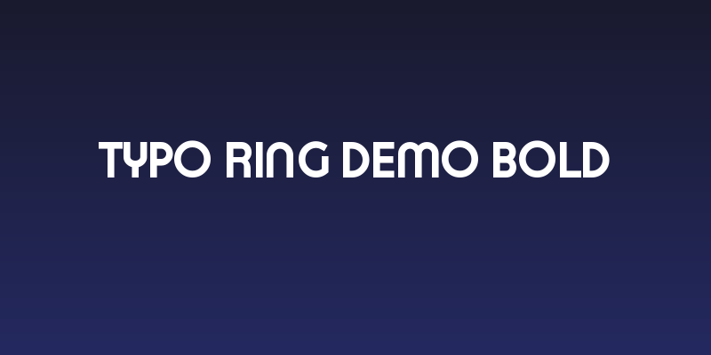 Typo Ring Demo Bold Social Header