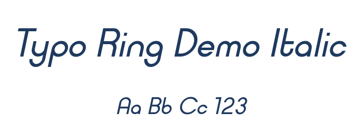 Typo Ring Demo Italic Font Preview
