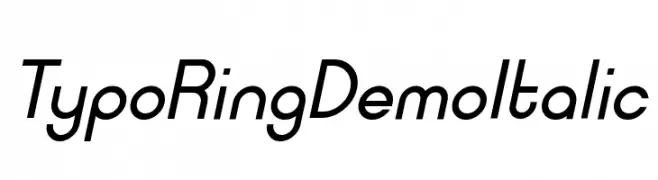 Typo Ring Demo Italic  Скачать бесплатные шрифты