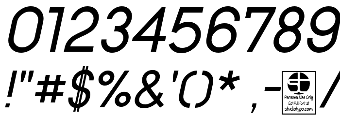 Typo Ring Demo Italic Font OTHER CHARS