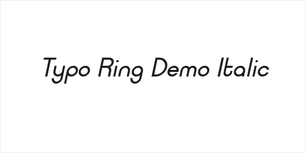 Typo Ring Demo Italic Logo
