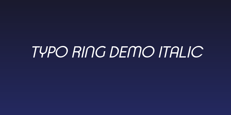 Typo Ring Demo Italic Social Header