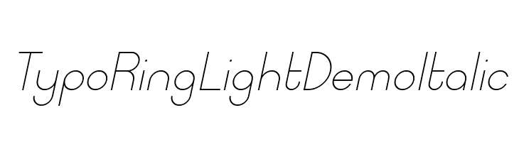 Typo Ring Light Demo Italic  font caratteri gratis