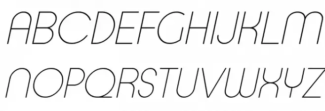 Typo Ring Light Demo Italic Fonte MAIÚSCULAS