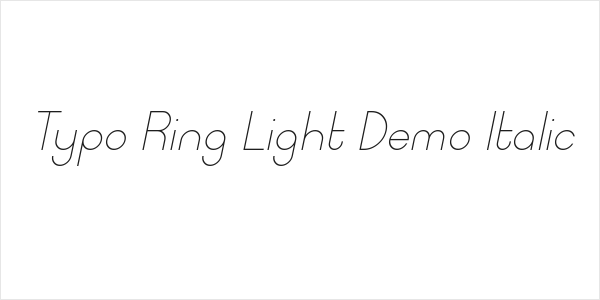 Typo Ring Light Demo Italic Logo