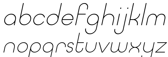 Typo Ring Light Demo Italic Font LOWERCASE
