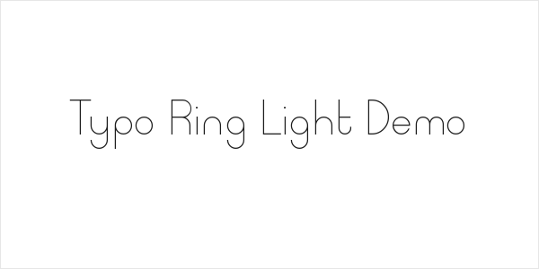 Typo Ring Light Demo Logo