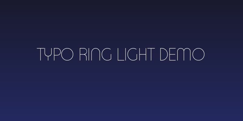 Typo Ring Light Demo Social Header