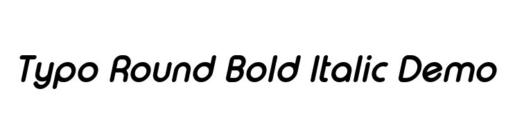 Typo Round Bold Italic Demo Font