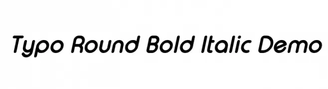 Typo Round Bold Italic Demo  免费字体下载