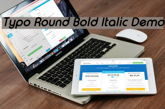 Typo Round Bold Italic Demo Font examples