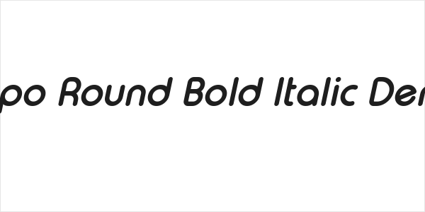 Typo Round Bold Italic Demo Logo