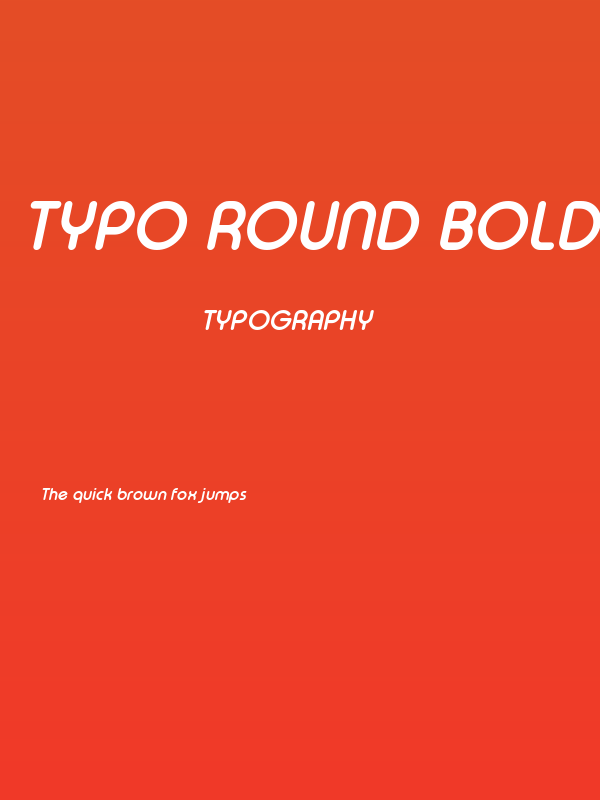 Typo Round Bold Italic Demo Poster
