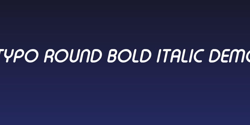 Typo Round Bold Italic Demo Social Header