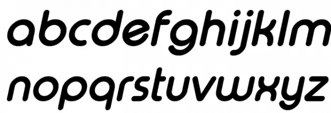 Typo Round Bold Italic Demo Font LOWERCASE