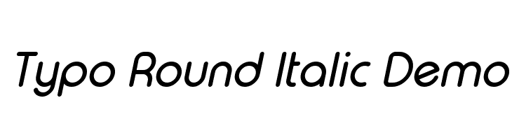 Typo Round Italic Demo Font