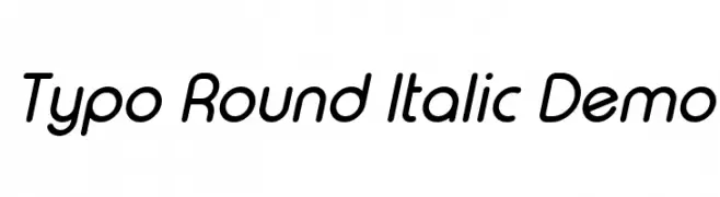 Typo Round Italic Demo  नि: शुल्क फ़ॉन्ट्स डाउनलोड