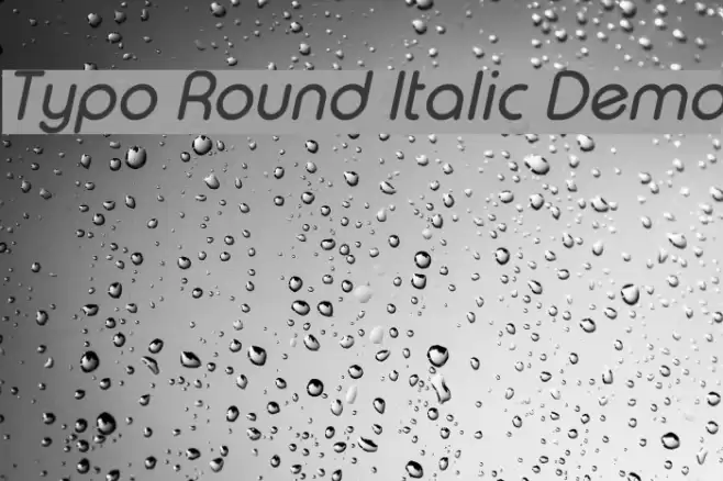 Typo Round Italic Demo Font examples