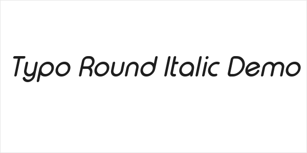 Typo Round Italic Demo Logo