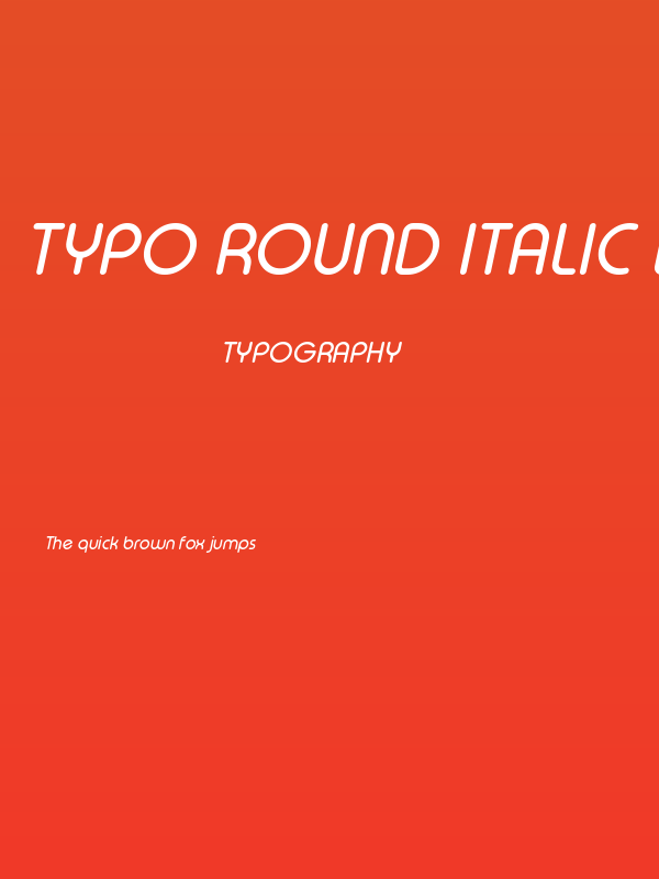 Typo Round Italic Demo Poster