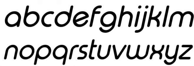 Typo Round Italic Demo Font LOWERCASE