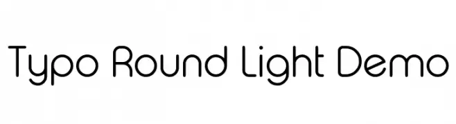 Typo Round Light Demo  免费字体下载