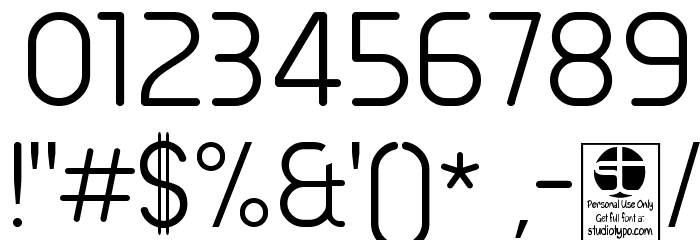 Typo Round Light Demo Font OTHER CHARS