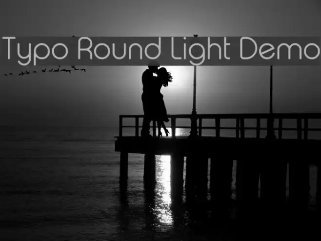 Typo Round Light Demo Font examples