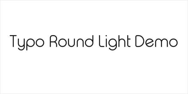 Typo Round Light Demo Logo