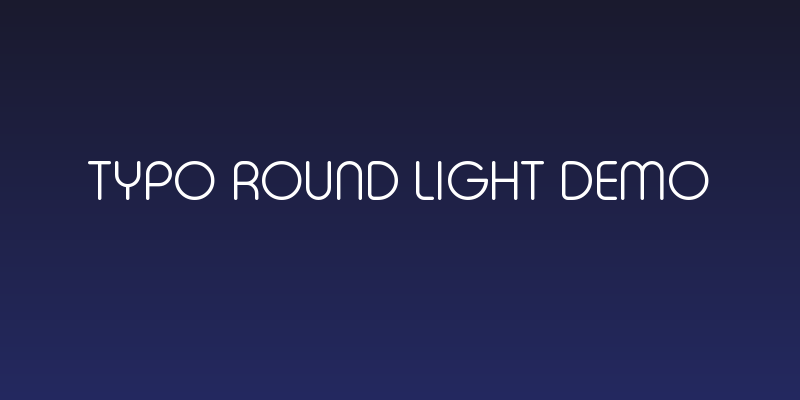 Typo Round Light Demo Social Header