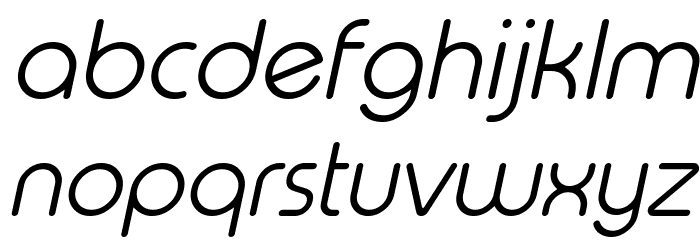 Typo Round Light Italic Demo Font LOWERCASE
