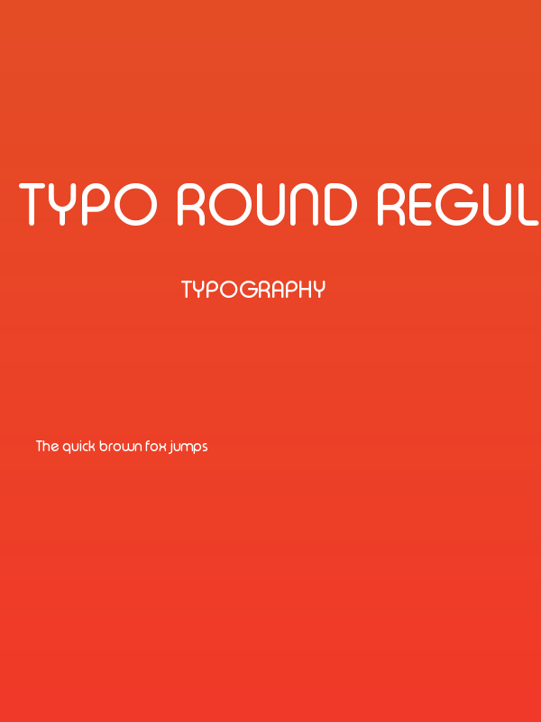 Typo Round Regular Demo Poster