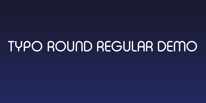 Typo Round Regular Demo Social Header