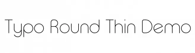 Typo Round Thin Demo  免费字体下载