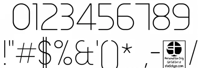 Typo Round Thin Demo Font OTHER CHARS