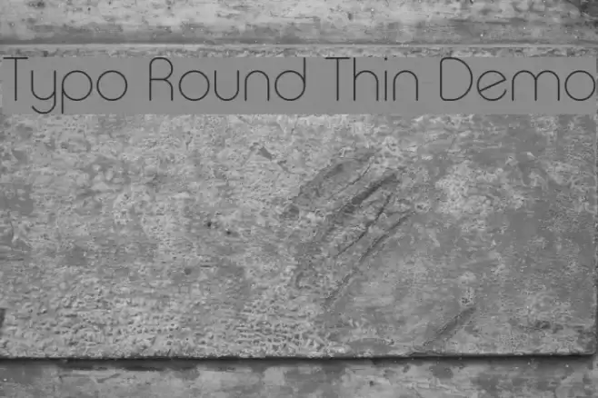 Typo Round Thin Demo Font examples