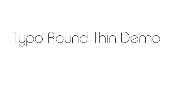 Typo Round Thin Demo Logo