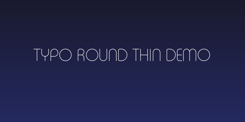 Typo Round Thin Demo Social Header