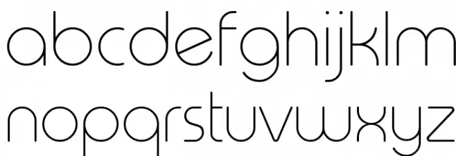 Typo Round Thin Demo Font LOWERCASE