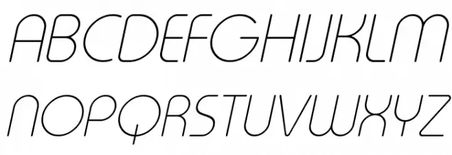 Typo Round Thin Italic Demo Polices MAJUSCULES