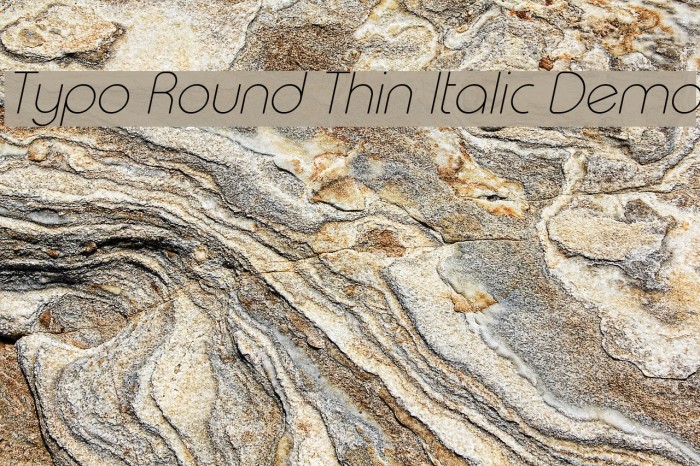 Typo Round Thin Italic Demo Font examples