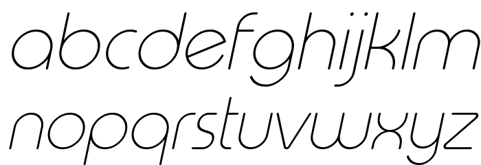 Typo Round Thin Italic Demo Font LOWERCASE