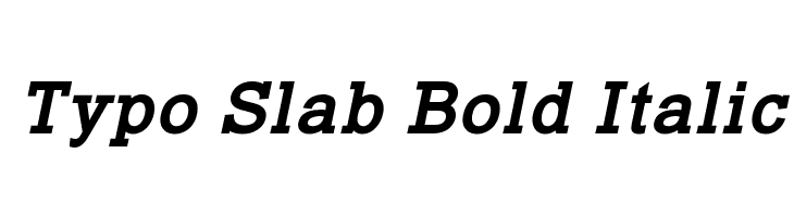 Typo Slab Bold Italic Font