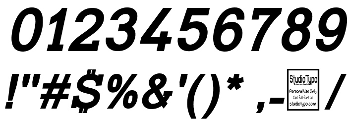 Typo Slab Bold Italic Font OTHER CHARS