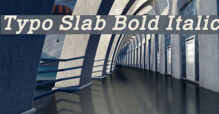 Typo Slab Bold Italic Font examples
