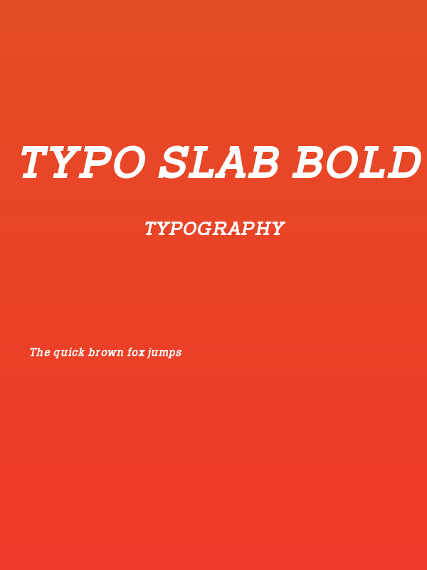 Typo Slab Bold Italic Poster