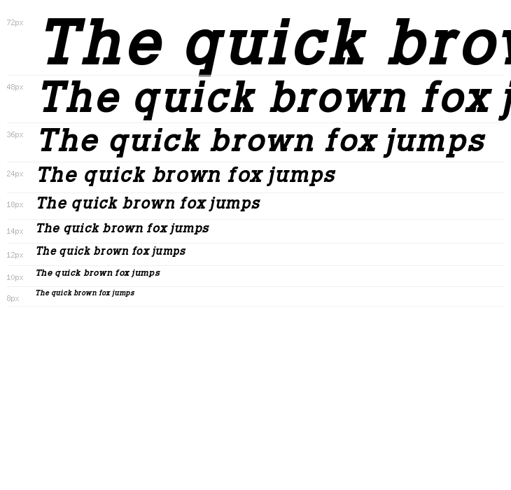 Typo Slab Bold Italic Waterfall